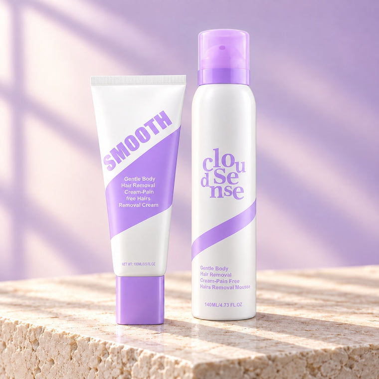 Silkform cream and spray duo — retouched representational studio image