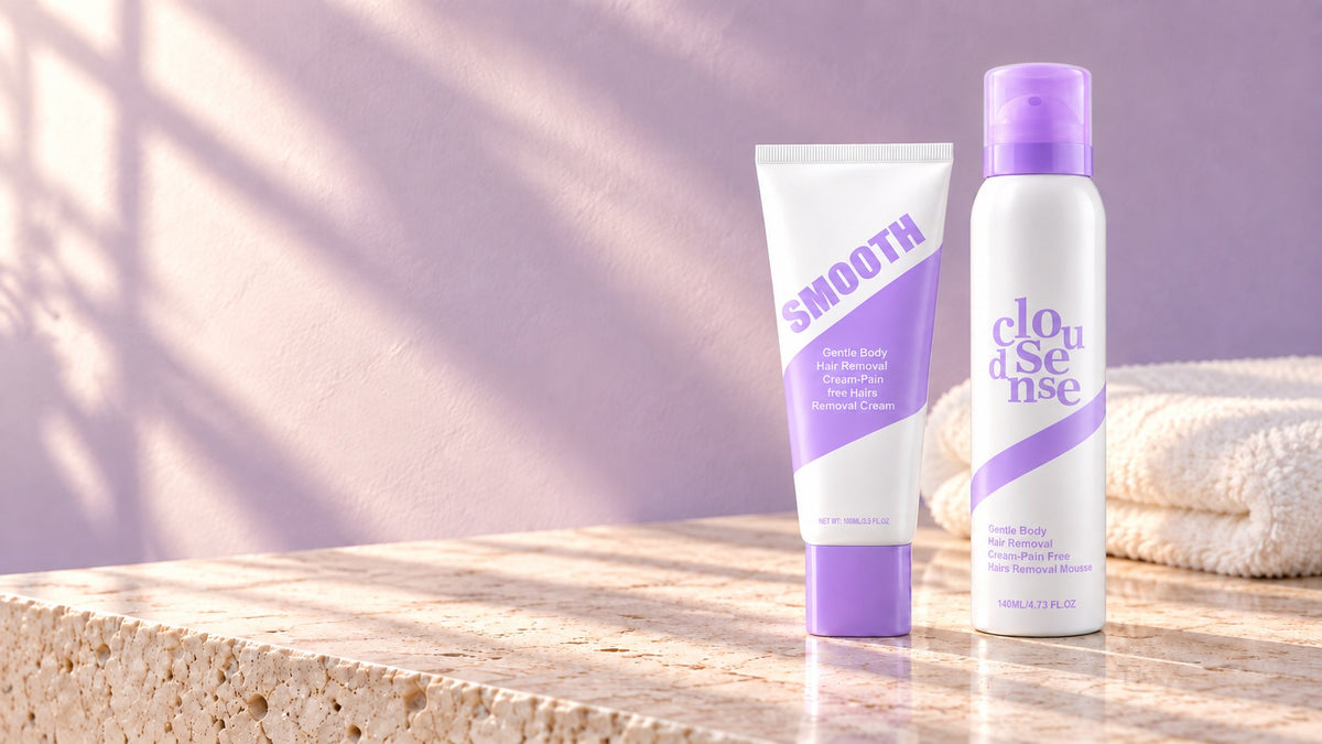 Silkform cream and spray on an ivory vanity — representational editorial image