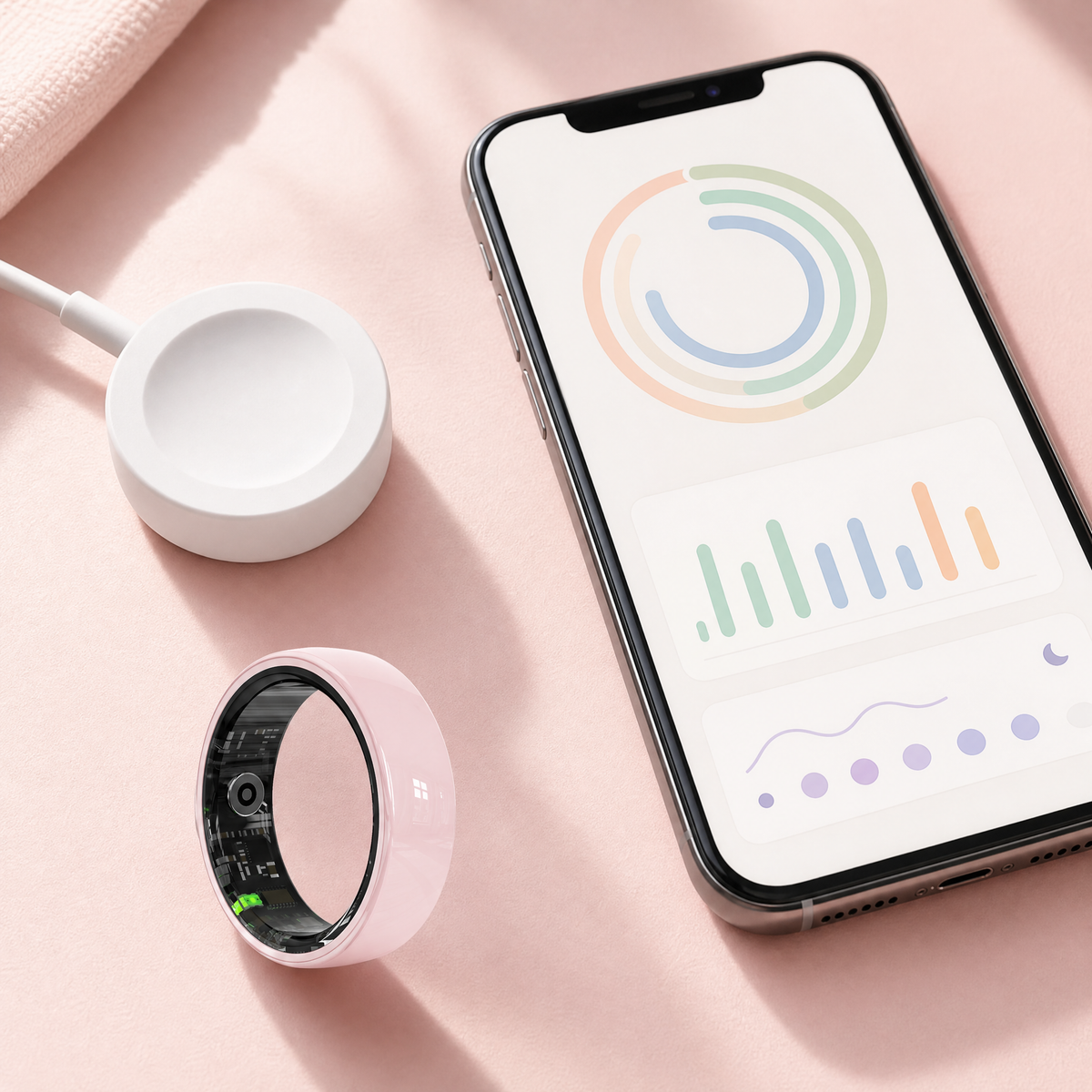 Halo Pulse ring with phone and charging dock