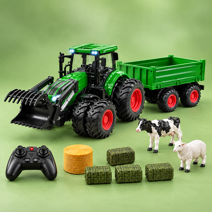 HarvestHaul RC Farm Tractor Set