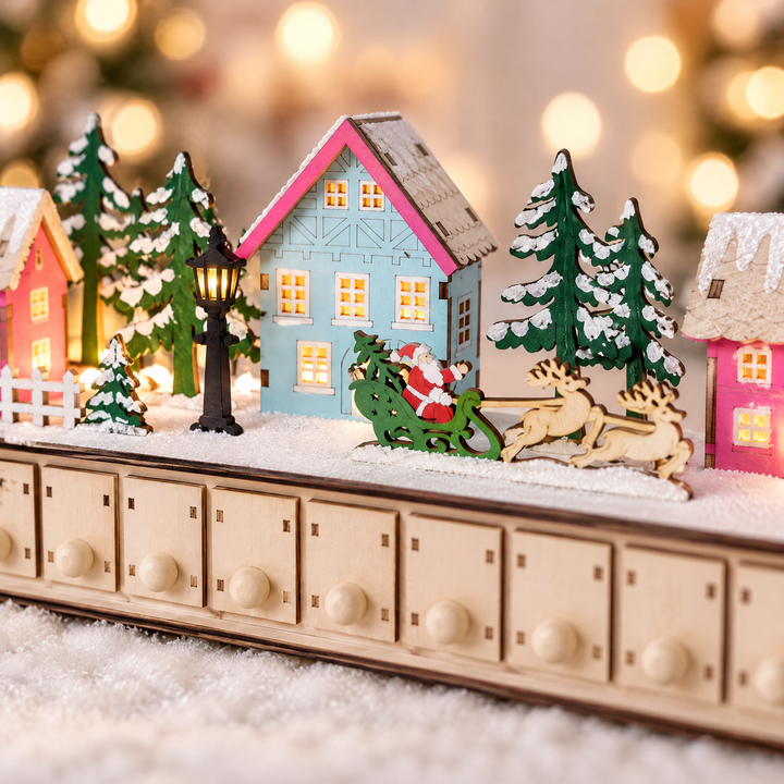 Hollyvale Light-Up Advent Village