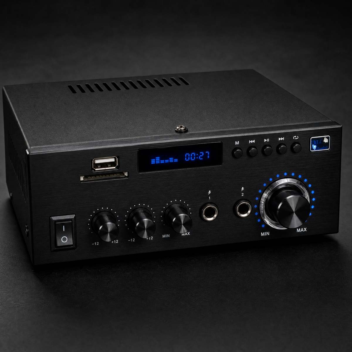 Black RoomCast HiFi amplifier