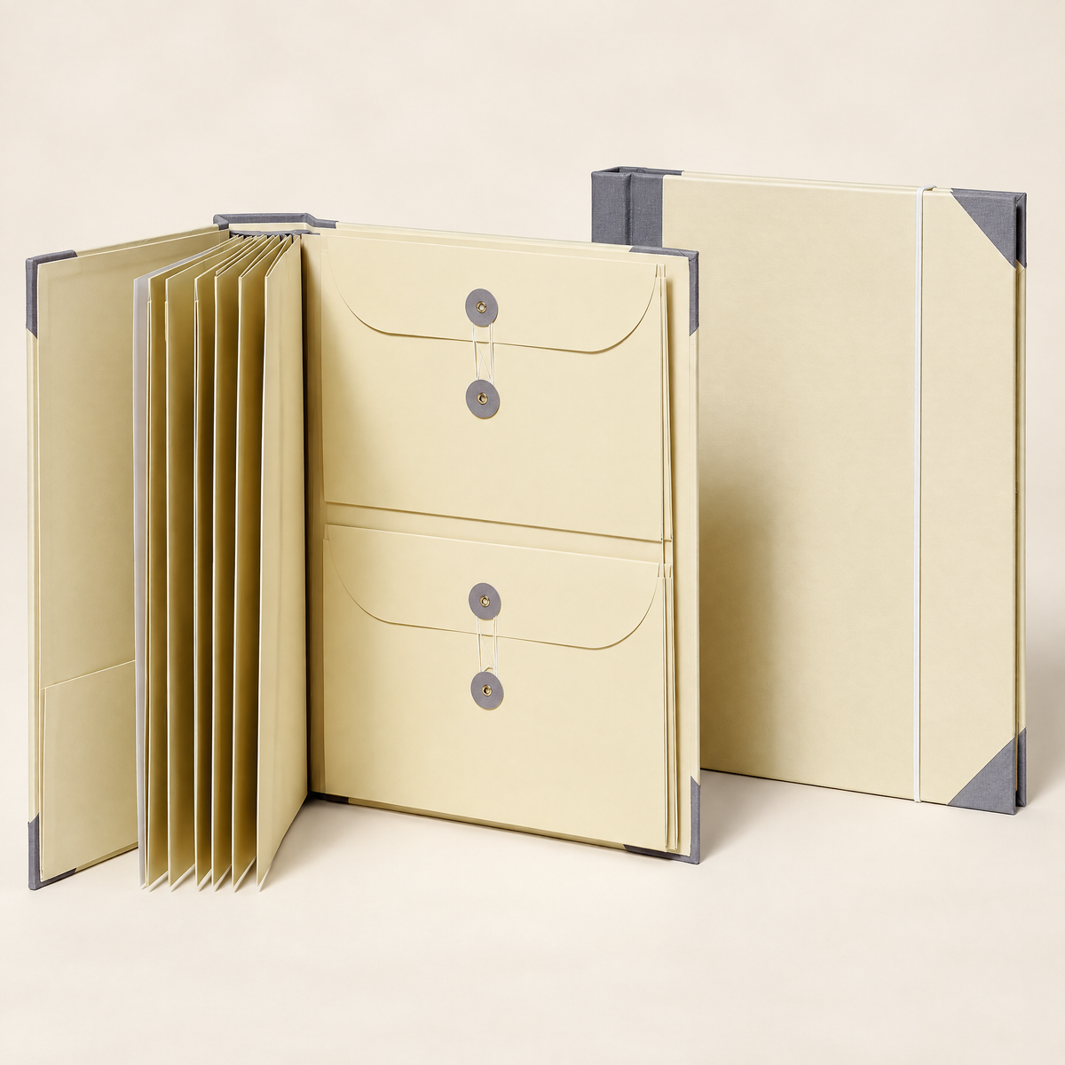 Cream SafeKeep hardcover document folio