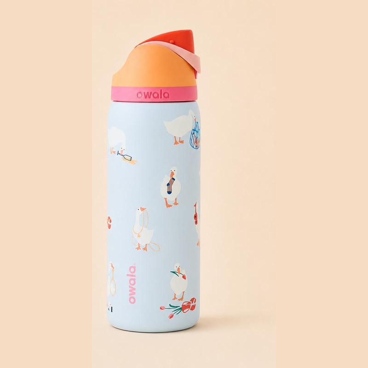 SipSwitch goose print bottle standing upright